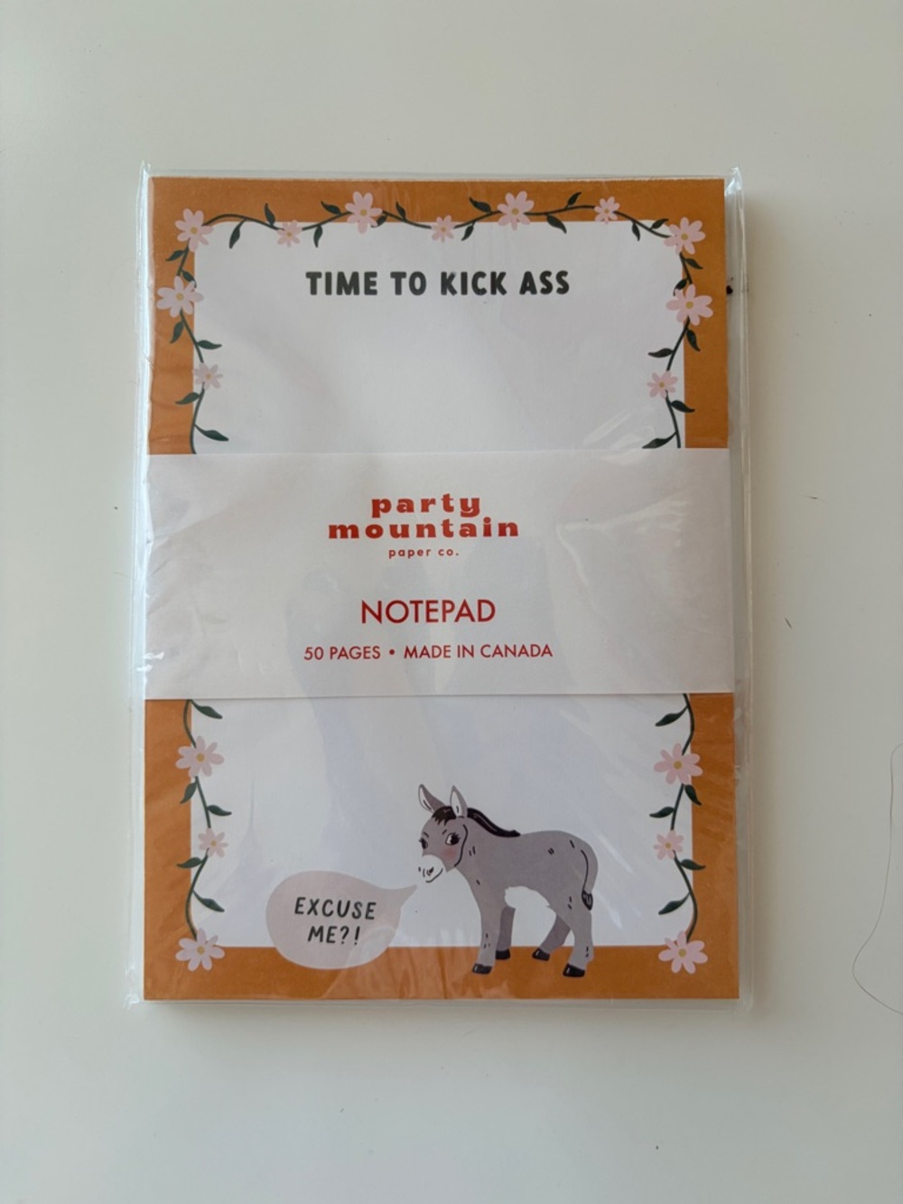 Party Mountain 'Time to Kick Ass' Notepad
